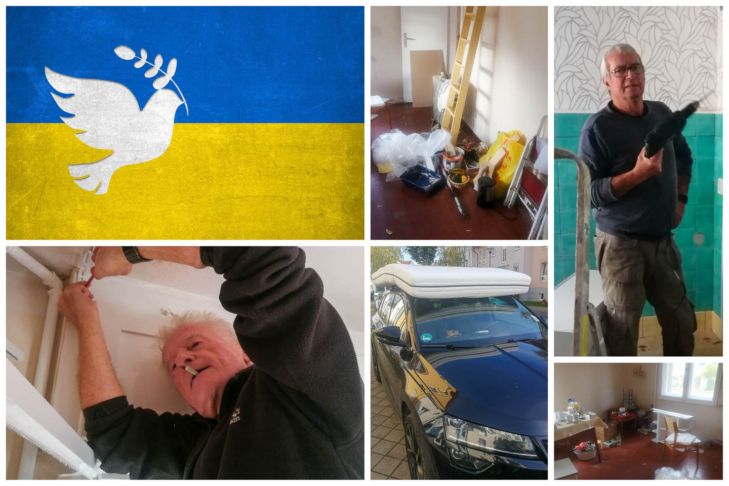 Historische Mönchmühle hilft: Arbeiten an einer Wohnung für eine ukrainische Familie